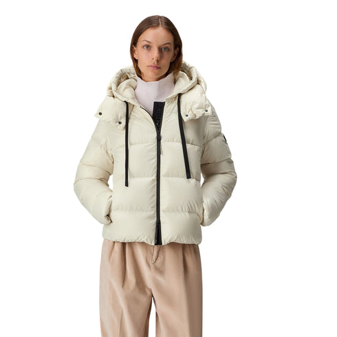Piumino Donna Kenid, con cappuccio dotato di coulisse e logo sulla manica